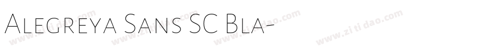 Alegreya Sans SC Bla字体转换